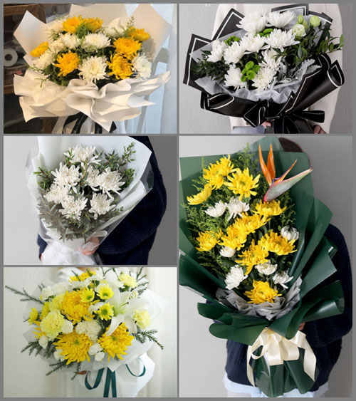 贵州六盘水盘县竹海镇喇谷村白事花束代送